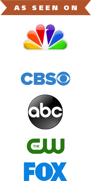 As Seen on NBC, CBS, ABC, CW, and Fox